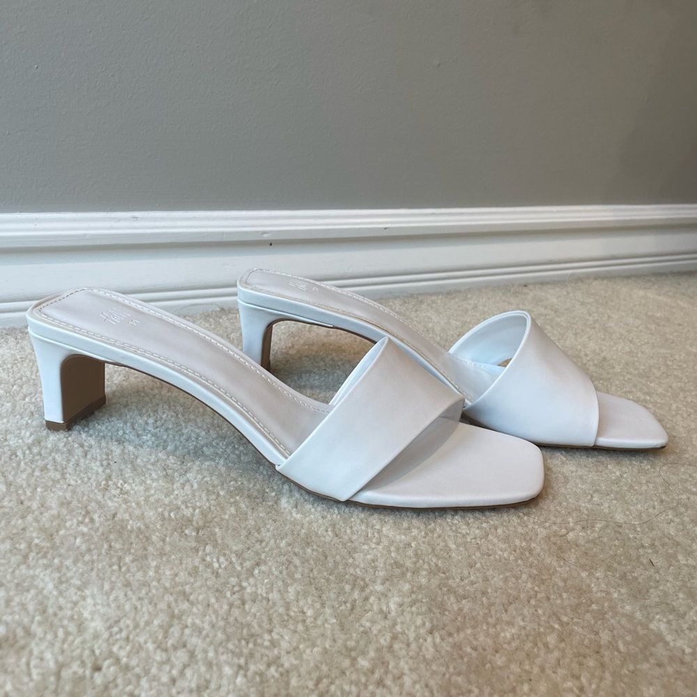 H&M | White Heeled Sandals